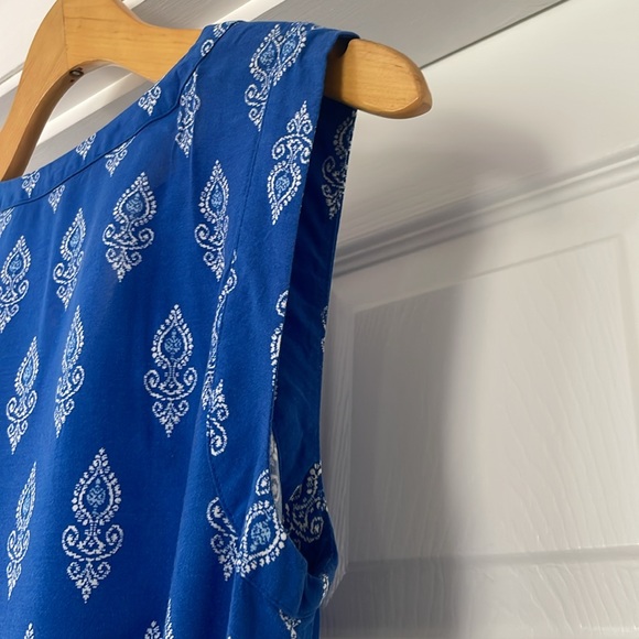 LOFT blue, sleeveless summer dress - Picture 6 of 8